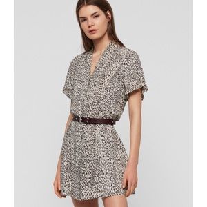 All Saints Fay Leopard Shirt Dress